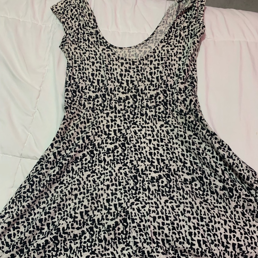 black and white dress